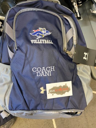 Custom embroidered backpack